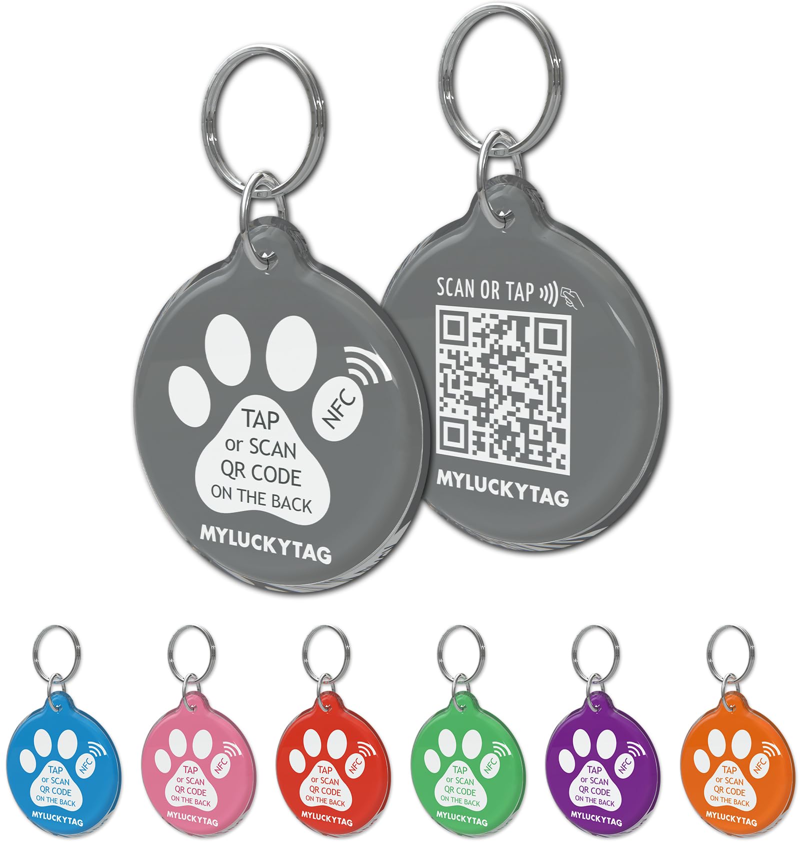Amazon.com : MYLUCKYTAG NFC & QR Code Smart Pet ID Tag